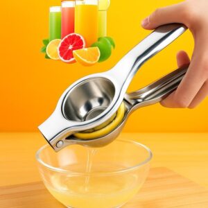 CYFAZA Heavy Duty Lemon Squeezer – Stainless Steel Hand Juicer Citrus Squeezer for Lime, Orange & Lemon – Manual Citrus Juicer Kitchen Tool